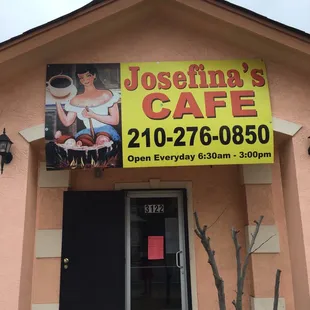 the front of the restaurant