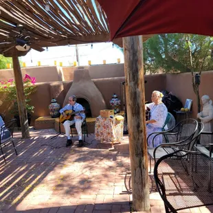 Sunday entertainment on the patio