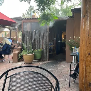 Back patio leading into dining area