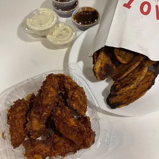 Cornflake Chicken Fingers and Baked Fries