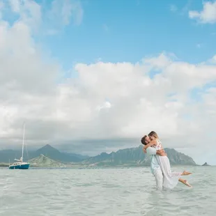 Engagement Session photo on the Sandbar