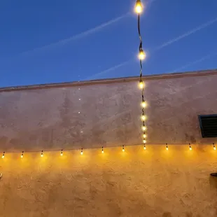 Back patio at dusk. Water fountain. Views of the valley. Very peaceful location.