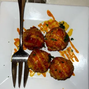 Crab Balls with Twin Sauces
