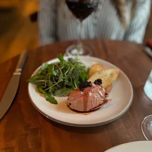Chicken liver mousse pate. It was exquisite.