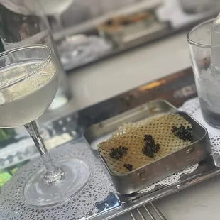Caviar martini service  @patentlydelicious