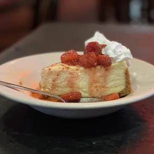 New York style cheesecake.