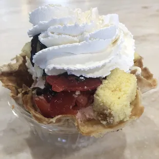 Strawberry Shortcake Sundae. Way bigger than this pic makes it look.