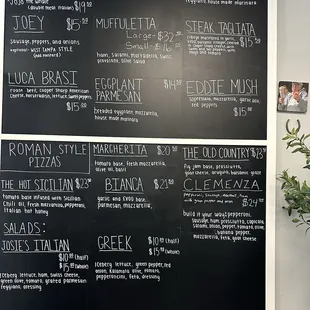 Josephine&apos;s menu