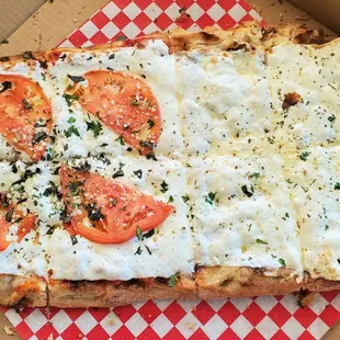 Roman Style Pizza - Half Margherita &amp; Half Bianca