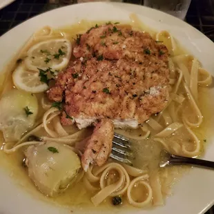 Chicken Picata with artichokes was best I have ever had