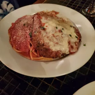 Veal Parmigiano. Veal was so tender and had a nice sweet finish. Sauce was perfect.