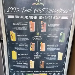 100% Real Fruit Smoothies