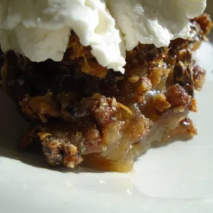 Pecan pie, close-up.