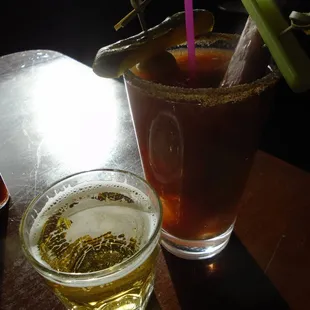 Bloody Mary with a beer chaser.