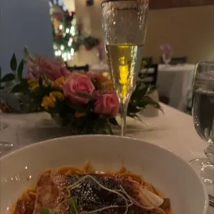 Alaskan Halibut on Fettuccine