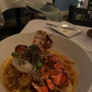 Lobster tail, scallops and shrimp social