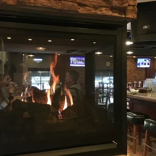 Fireplace, sort of at Joseph's.