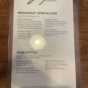 Breakfast Specials