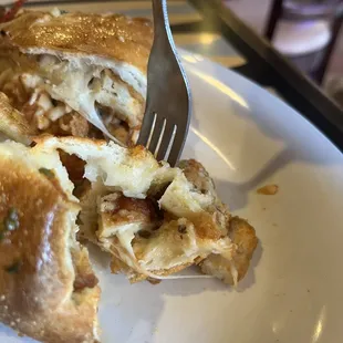 Buffalo chicken stuffed roll