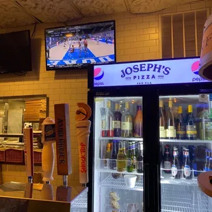 View from the bar at Josephs Pizza