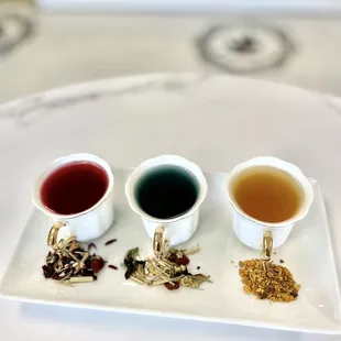 three different types of tea