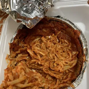 a portion of the dish