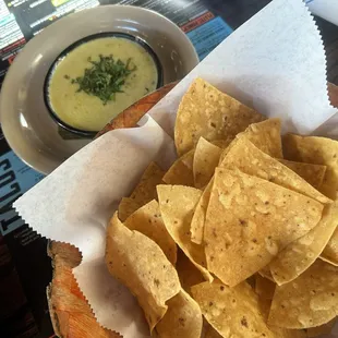 Jalapeño queso dip- so yummy and cheesy! The perfect thickness and the jalapeño is the best flavor they have! Spicy and delicious!