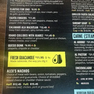 Fresh guac served tableside!