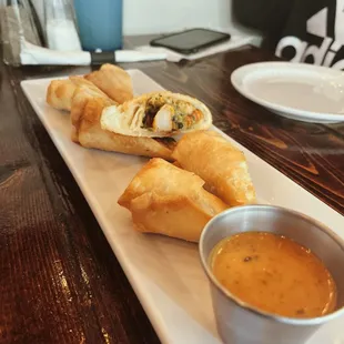 a plate of food on a table