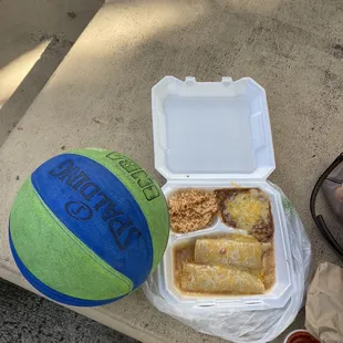 $17 chicken "enchiladas"... I going Alejandro's next time. Made me wait 15 minutes for these microwaved cheesy rollups.