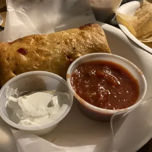 Chimichanga (ala carte) with chips and salsa $15
