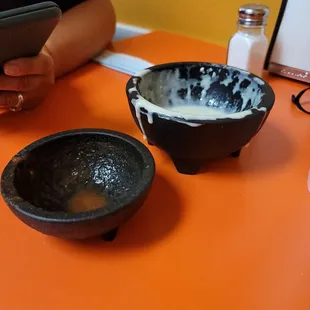 All gone, salsa and a large queso!