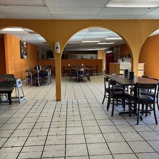 the inside of the restaurant