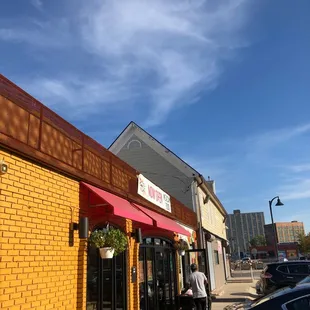 outside
