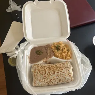 The regular steak burrito!