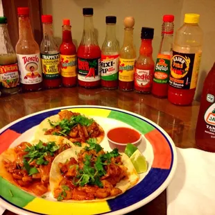 a plate of mexican food