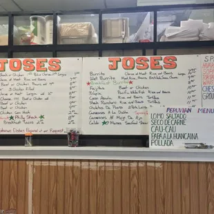 Updated menu