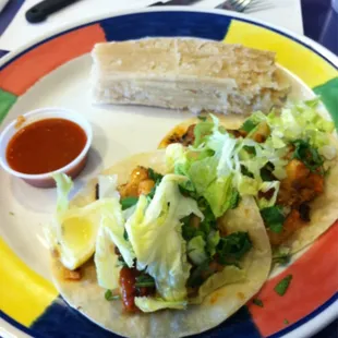 2fish tacos &amp; sweet tamale...yum!!