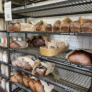 Bread loaves for sale at The Mill -- 12:20pm on a Monday holiday