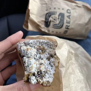 Streusel Pastry &amp; adventure seed bread (Inside second bag)