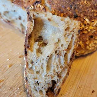 Oatmeal loaf (very moist and wet interior)