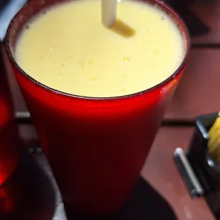 Mango smoothie with milk base