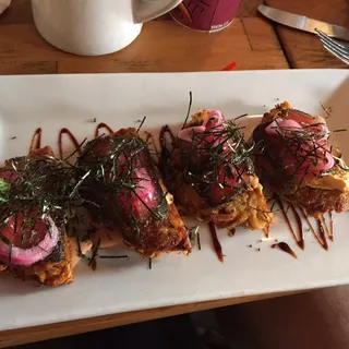 Krunchy Spicy Tuna Latkes