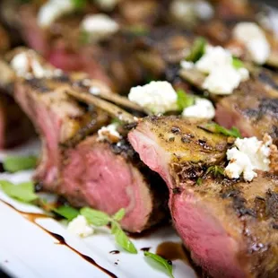 Grilled Lamb Chops with Pomegranate and Feta