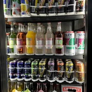 a fridge full of drinks