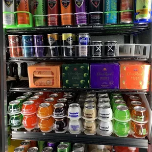 a fridge full of drinks