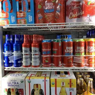 a variety of soft drinks