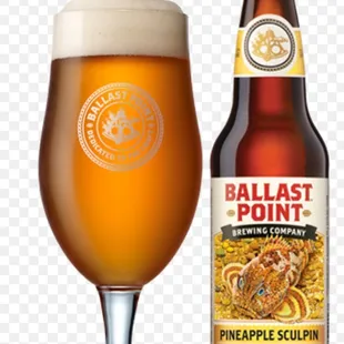 a bottle of ballast point pineapple sculpin