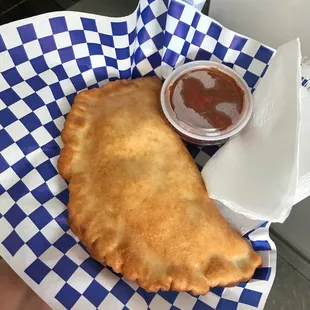 NEW ITEM when we are vending at the large 3 &amp; 4 day events - along with our Pizza - our Fried Calzone with a side of Marinara.