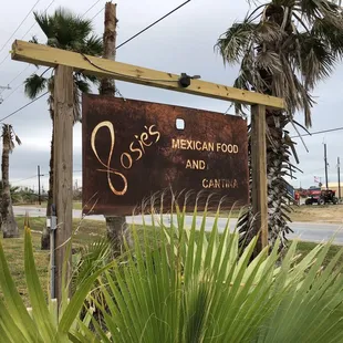 a sign for a restaurant